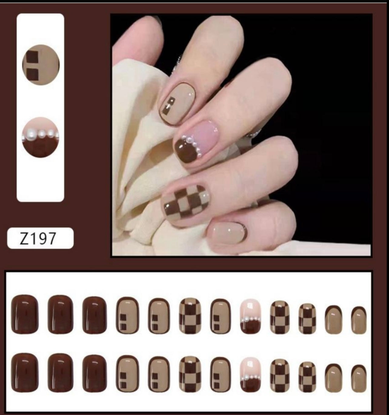 Coffee Press On nails