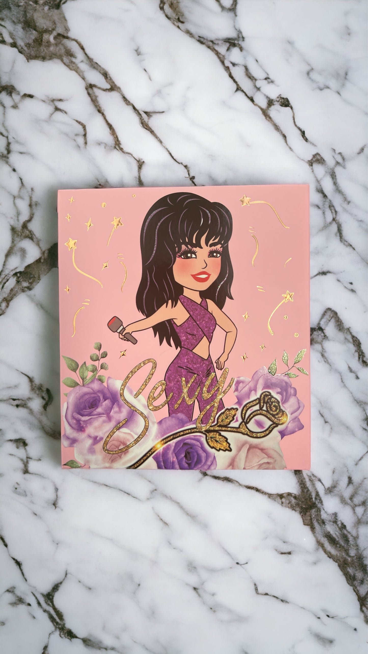 Caja de brillo labial rosa de Selena