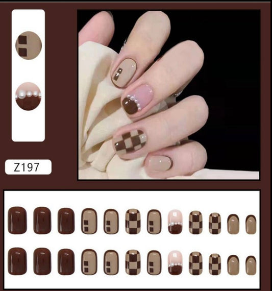 Coffee Press On nails