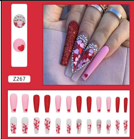 Valentines Press On nails