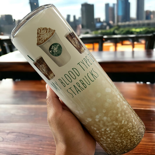 Mi tipo de sangre es Vaso Starbucks de 20 oz