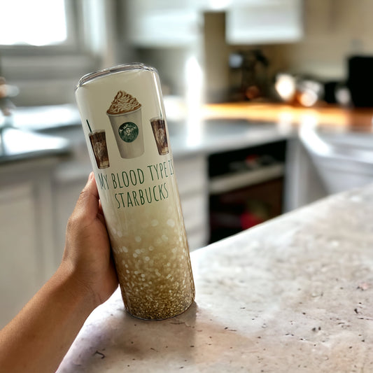Mi tipo de sangre es Vaso Starbucks de 20 oz
