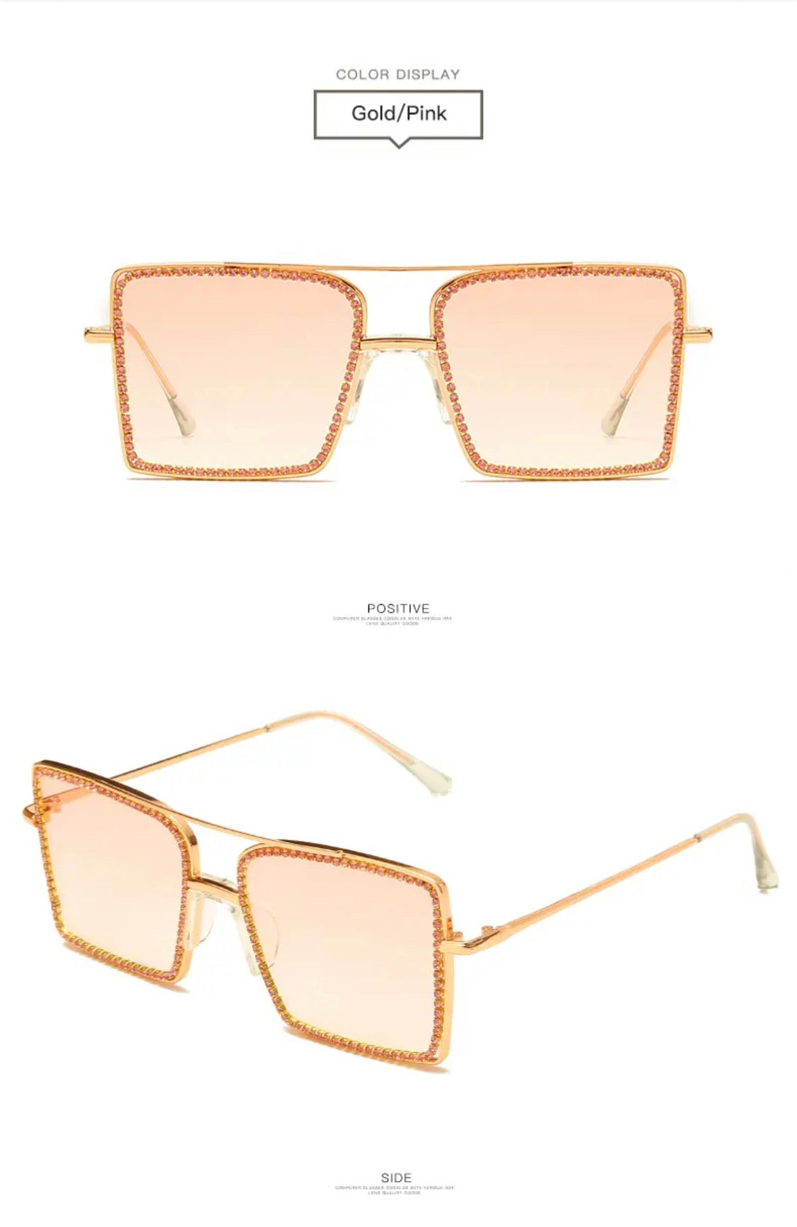 Clear Rhinestone Glasses