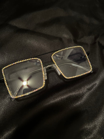 Clear Rhinestone Glasses