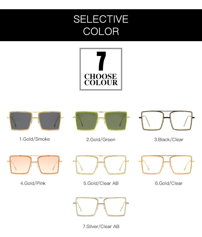 Clear Rhinestone Glasses