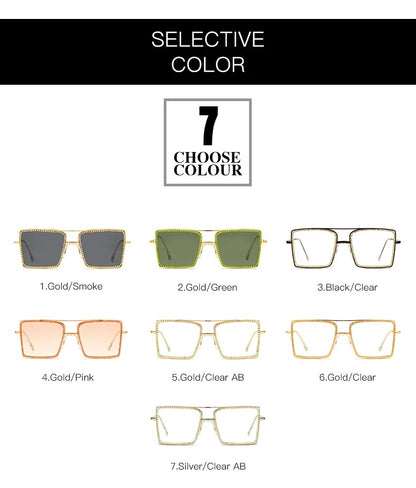 Clear Rhinestone Glasses