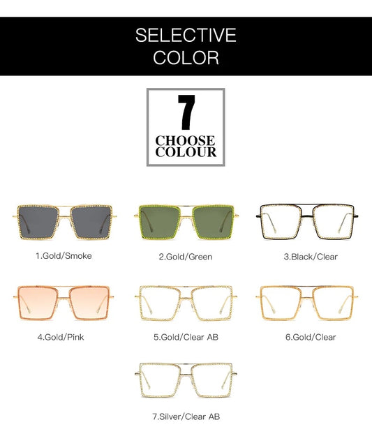 Clear Rhinestone Glasses