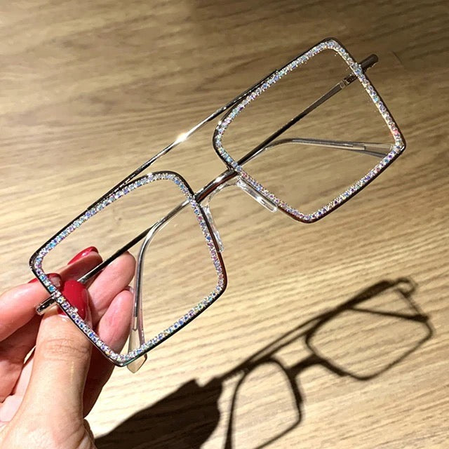 Clear Rhinestone Glasses