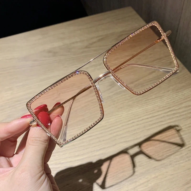 Clear Rhinestone Glasses