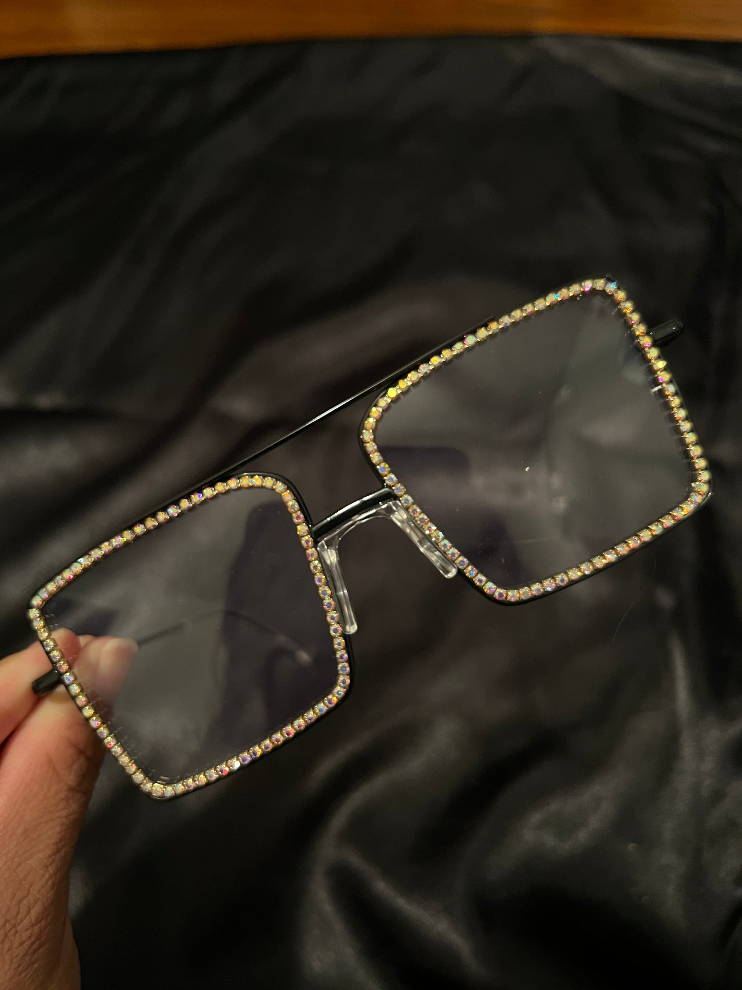 Clear Rhinestone Glasses