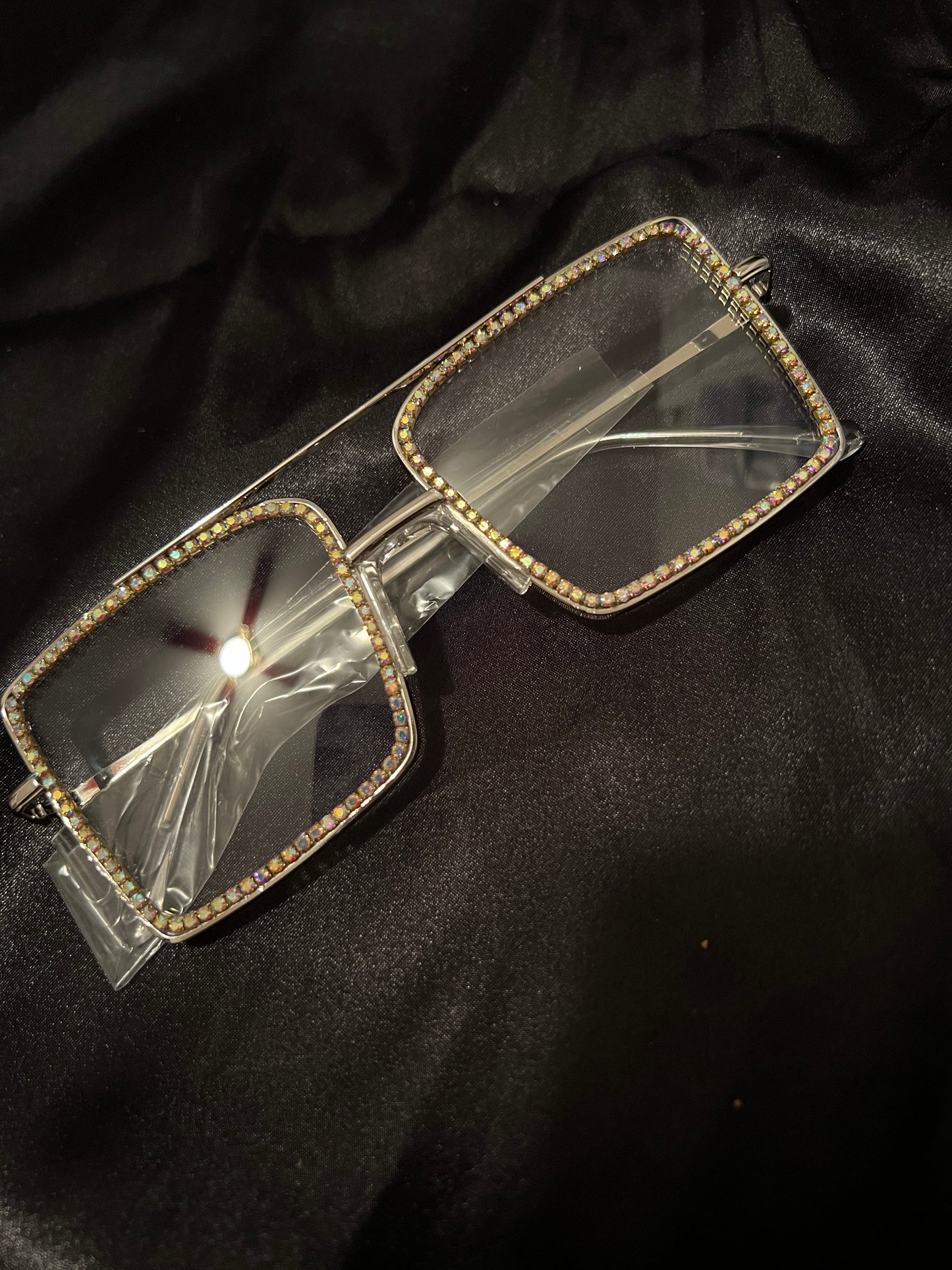 Clear Rhinestone Glasses