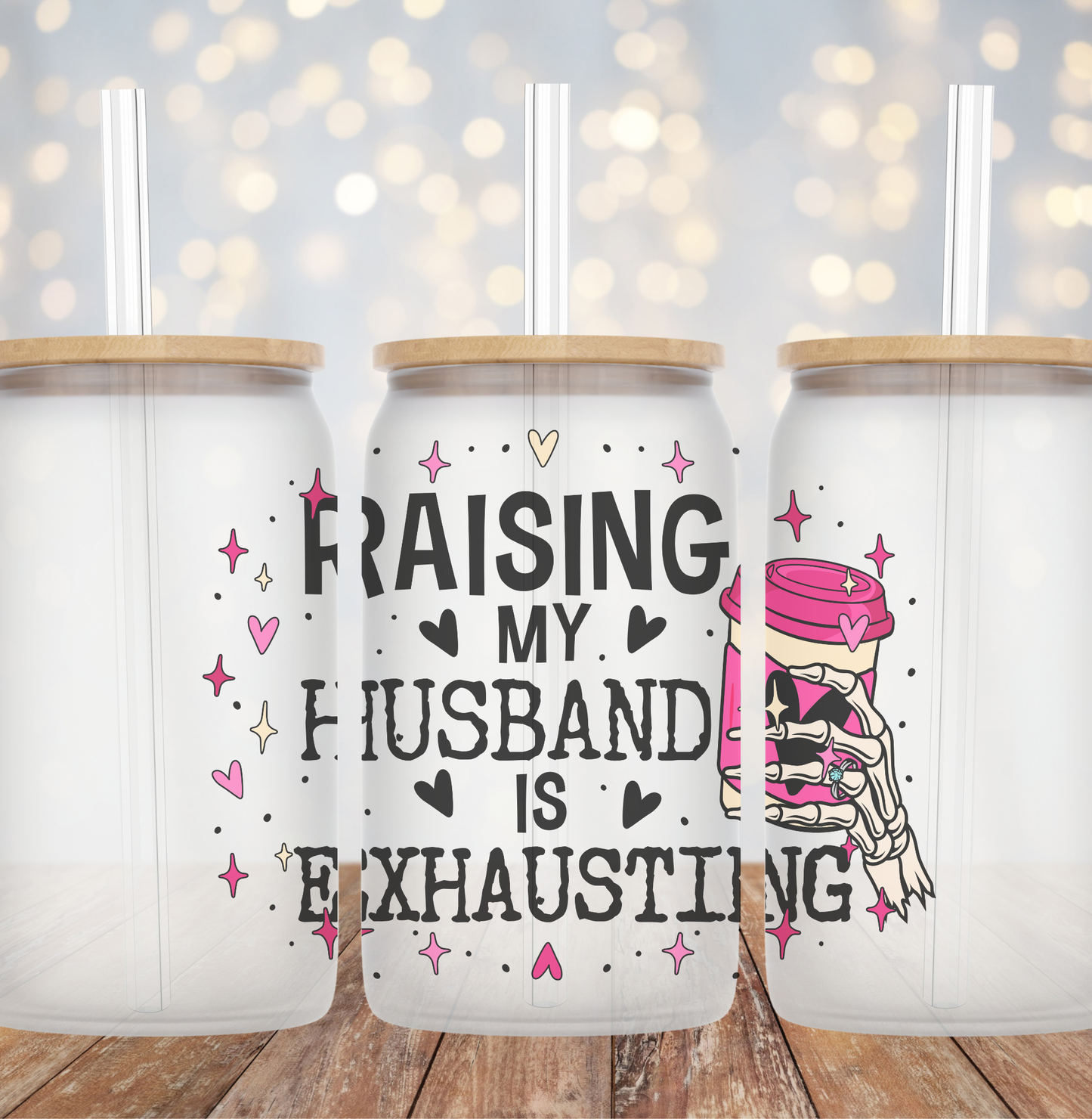 Raising My Husband - Frosted Can Glass
