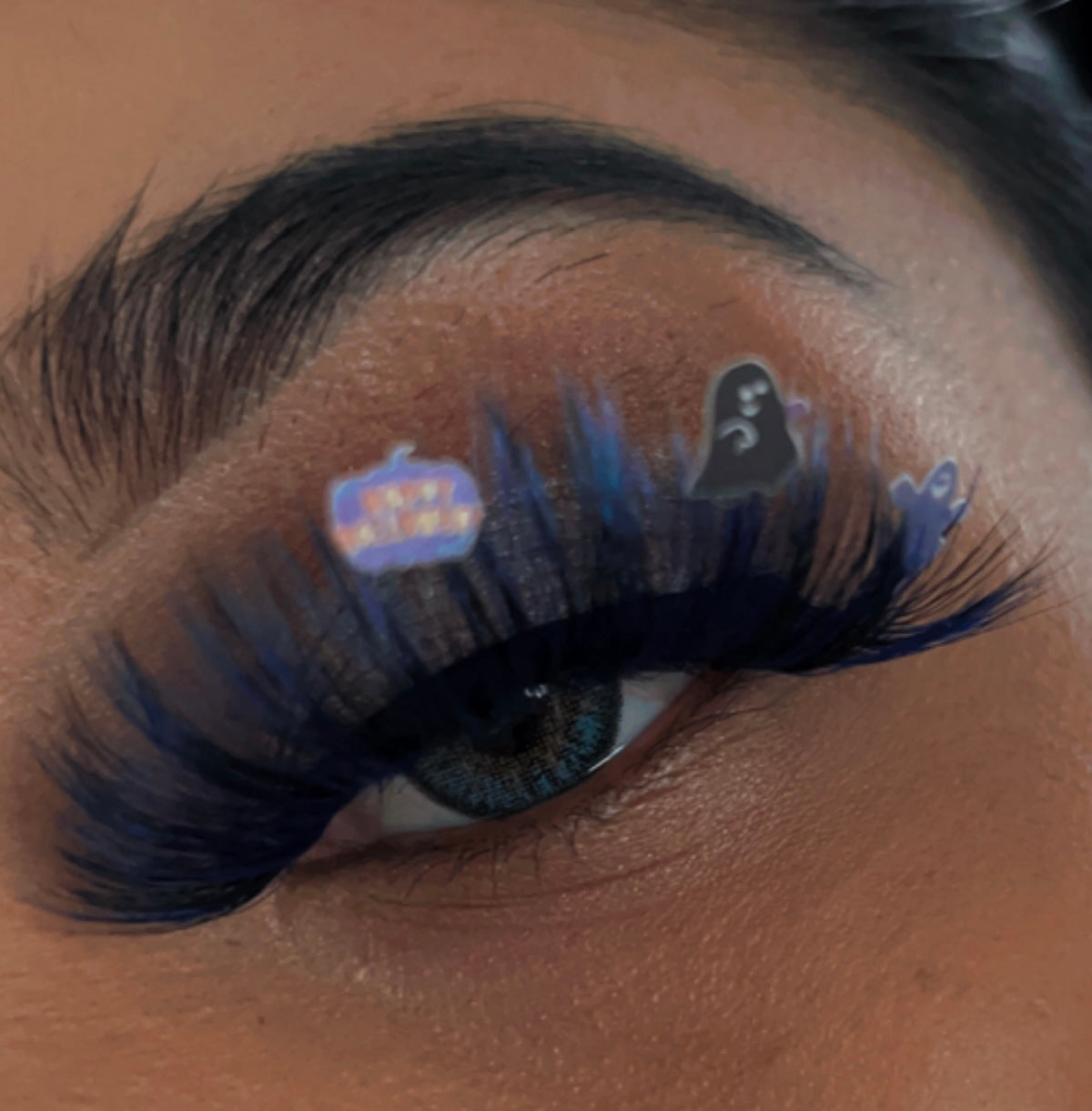 Dark Blue halloween Lashes Ghost Pumpkin - Naughty Wink