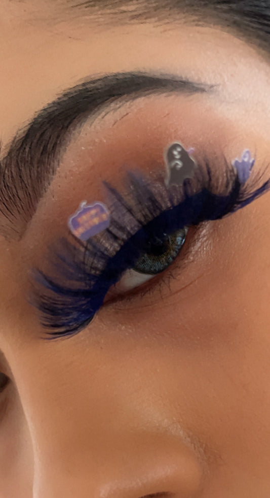 Dark Blue halloween Lashes Ghost Pumpkin - Naughty Wink