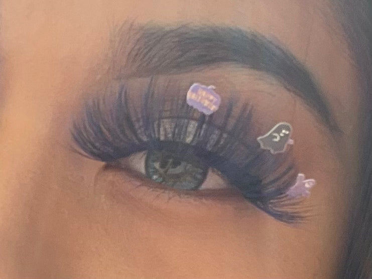 Dark Blue halloween Lashes Ghost Pumpkin - Naughty Wink
