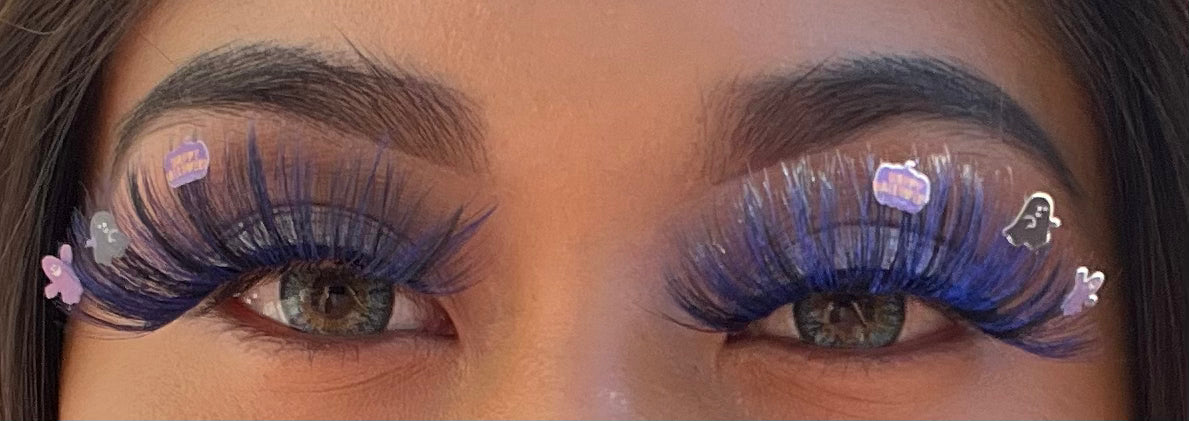 Dark Blue halloween Lashes Ghost Pumpkin - Naughty Wink