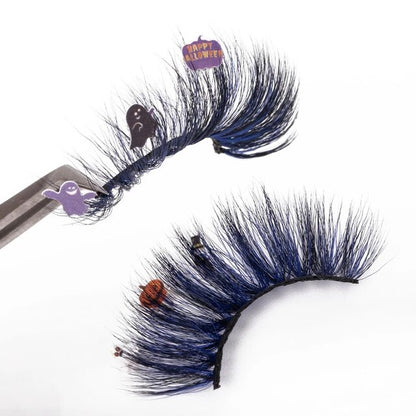 Dark Blue halloween Lashes Ghost Pumpkin - Naughty Wink